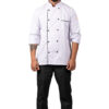 White Chefcoat with Checks Collar