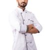 White Chefcoat with Checks Collar