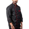 Black Chefcoat with Red piping