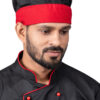 Black Chefcoat with Red piping