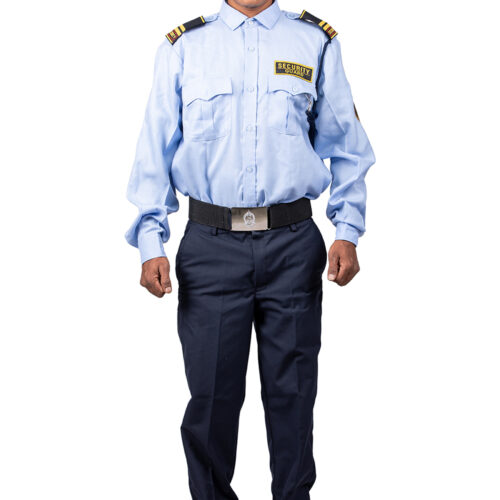 Sky Blue Shirt and Navy Blue Pants