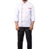 White Chefcoat with Red Piping
