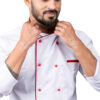 White Chefcoat with Red Piping