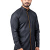 Black Shirt with Orange Piping