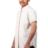 Beige Shirt with Orange Piping