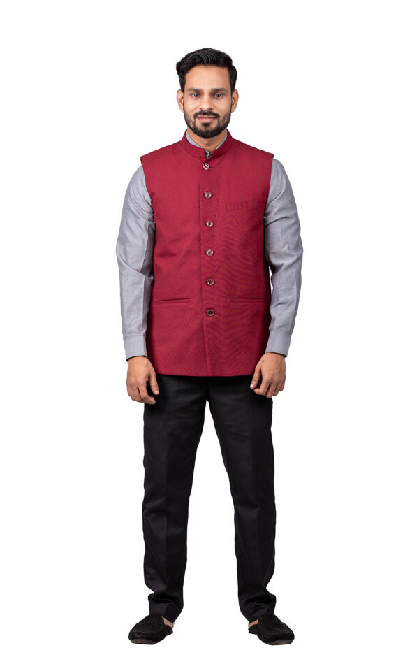 Mehroon Nehru Jacket