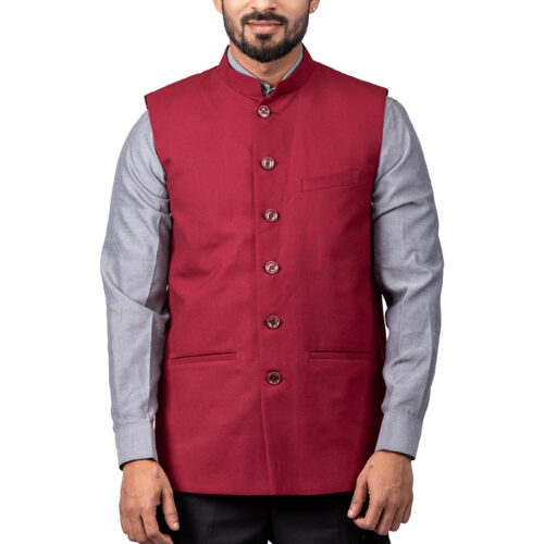 Mehroon Nehru Jacket