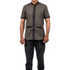 Olive Green Shirt with Black Pants