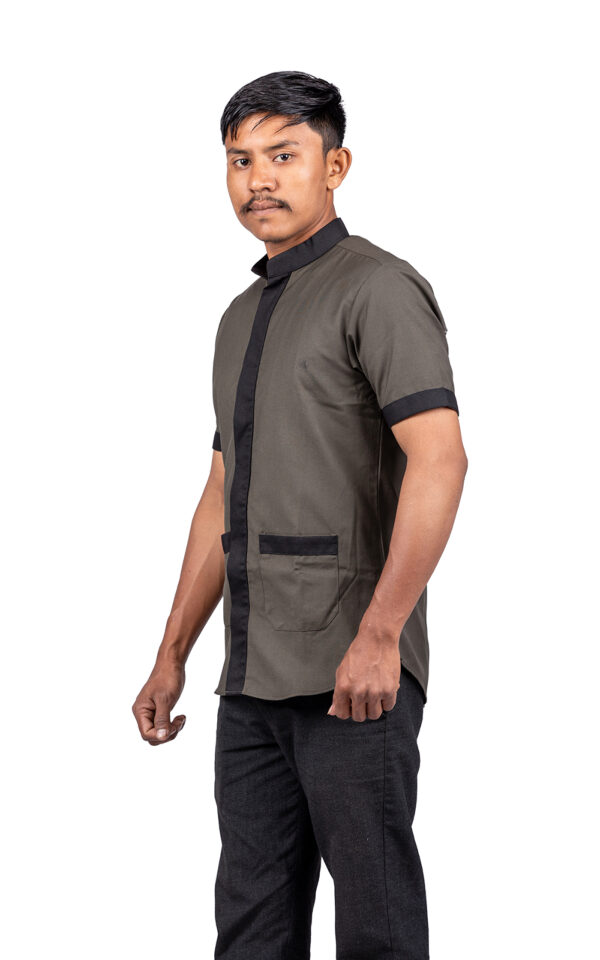 Olive Green Shirt with Black Pants