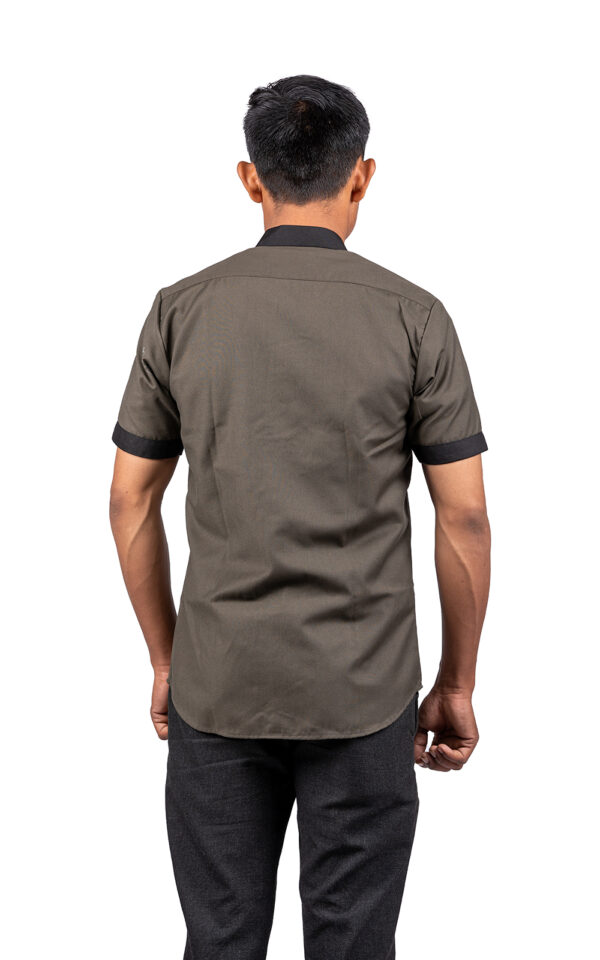 Olive Green Shirt with Black Pants