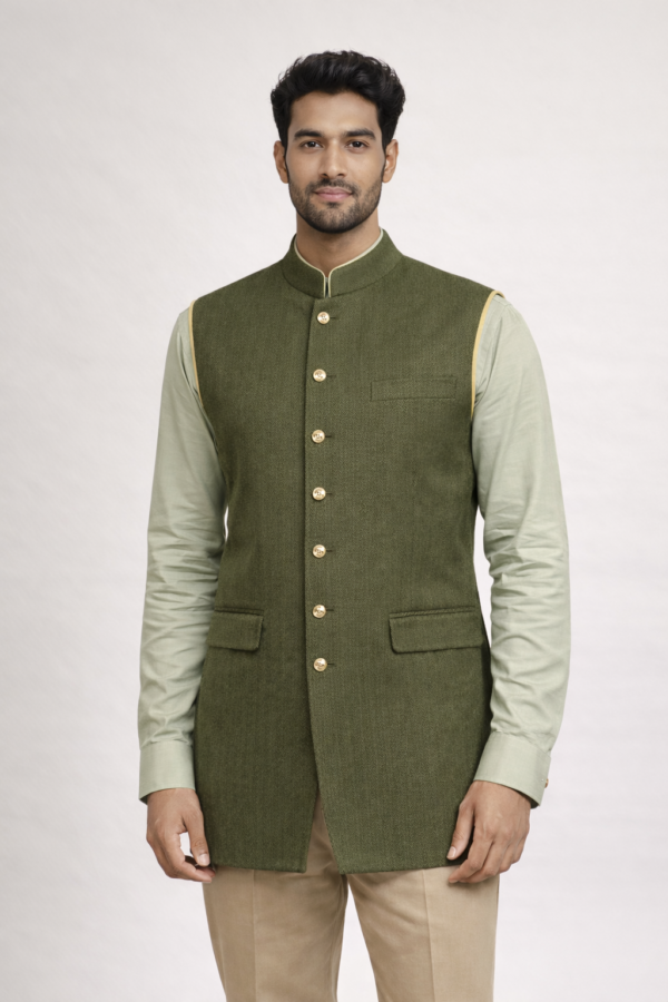 Front Desk Associate - Heritage Olive Nehru Waist Set
