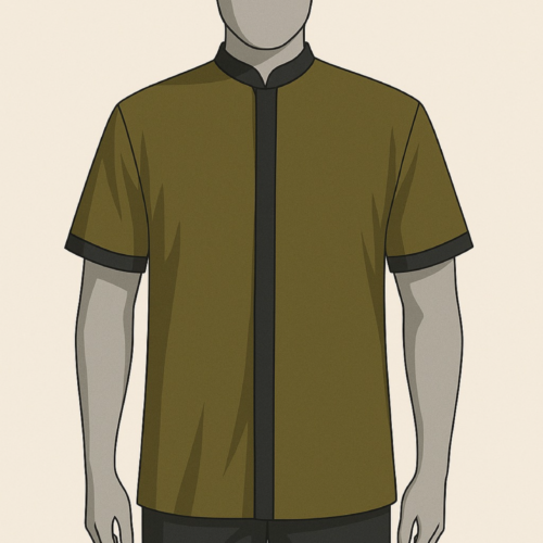 Olive Green Shirt with Black Pants