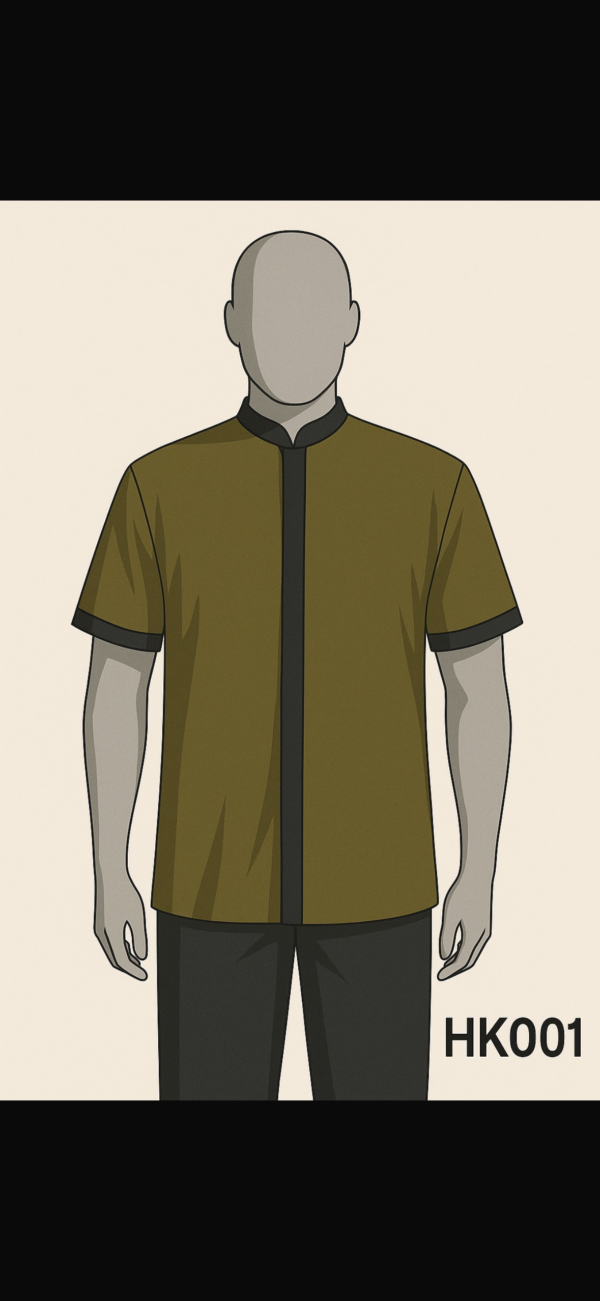 Olive Green Shirt with Black Pants