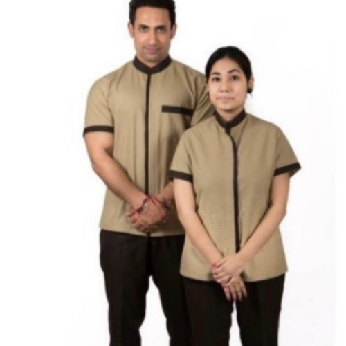 Tan and Dark Brown Trimmed Uniforms with Black Trousers