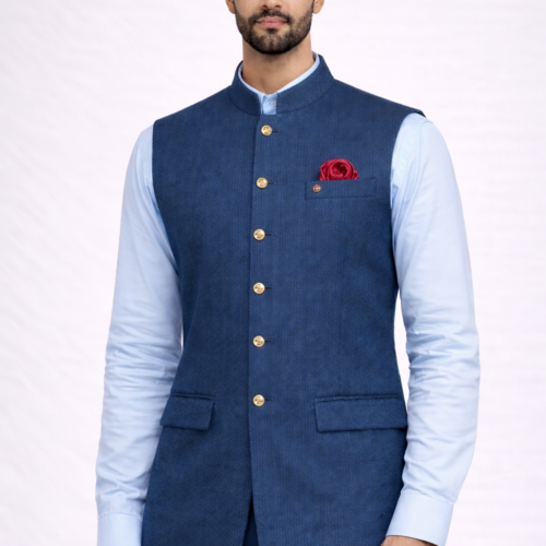 Guest Relations Executive - Classic Blue Nehru Waist Set