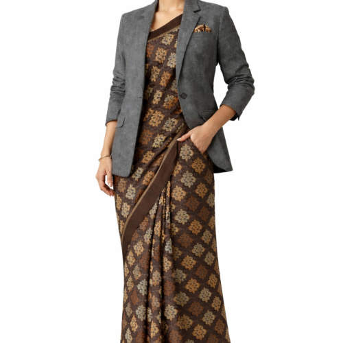 Front Office Manager - Power Saree Blazer Set
