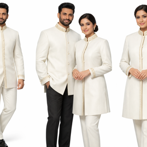 Male & Female Guest Relations - Ivory Sherwani Uniform Set