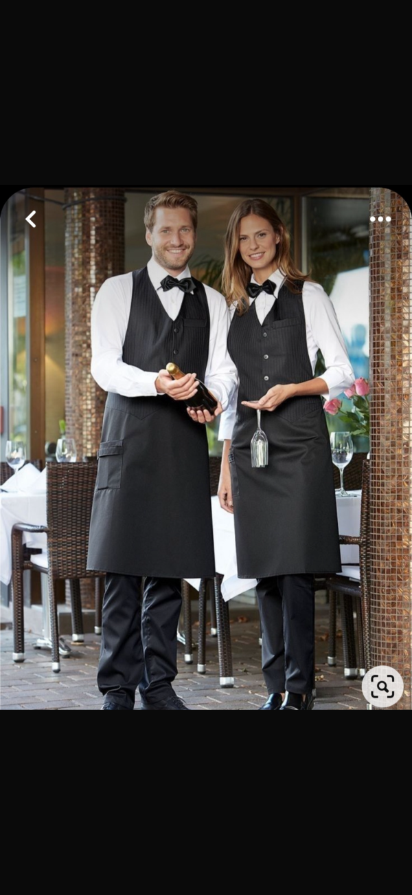 Black Formal Waist & Bow Tie Service Set