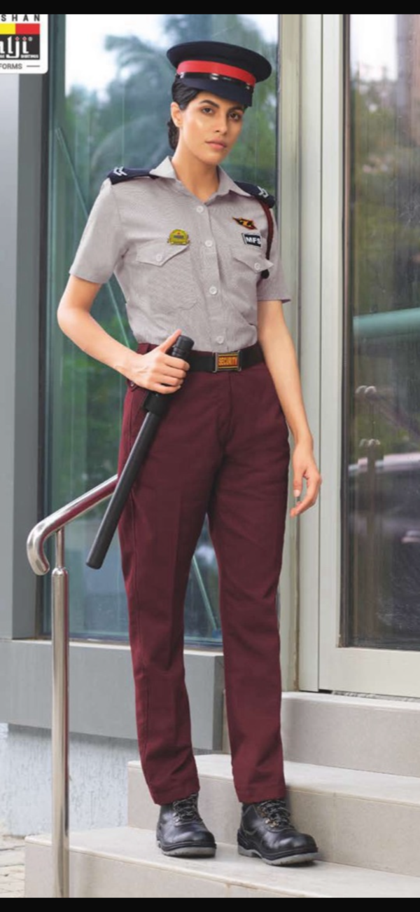 Grey-Maroon Tactical Duty Set