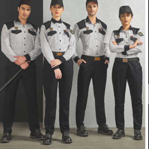 Grey-Black Pinstripe Tactical Uniform Set