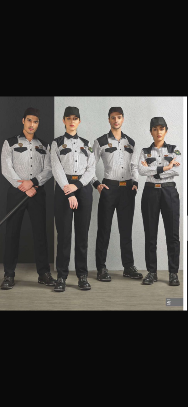 Grey-Black Pinstripe Tactical Uniform Set