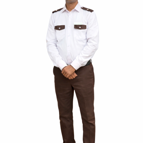 White-Brown Formal Duty Uniform Set