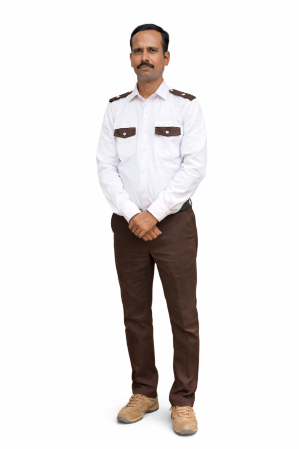White-Brown Formal Duty Uniform Set