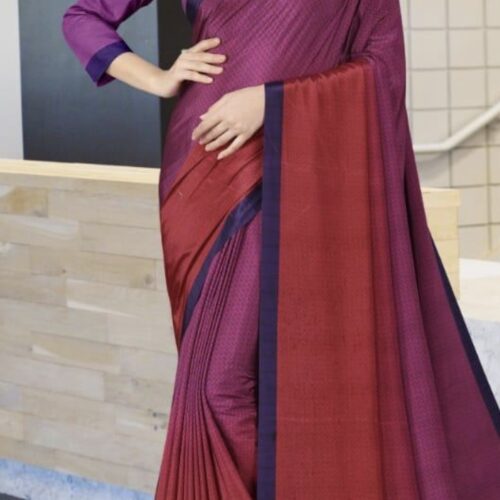 Hospitality Lead - Wine & Plum Dual Tone Saree