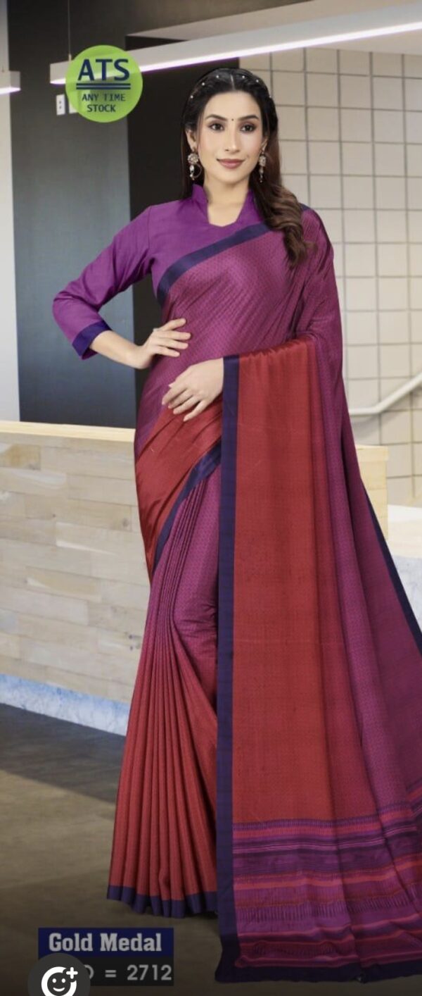 Hospitality Lead - Wine & Plum Dual Tone Saree