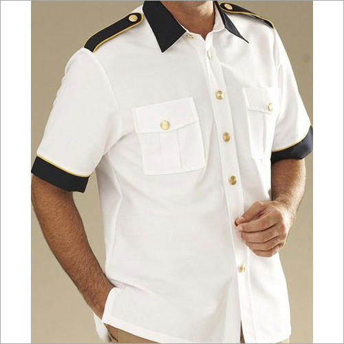 Chauffeur - White Navy Gold Trim Short Sleeve Shirt Set