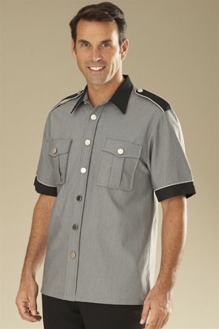 Corporate Driver - Grey Black Contrast Short Sleeve Duty Set