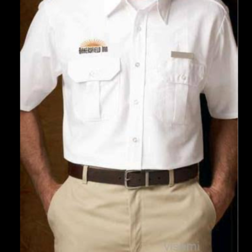 Standard Driver - White Khaki Classic Short Sleeve Work Set