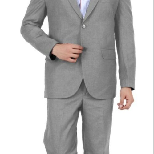 Men’s light grey corporate formal blazer suit with matching trousers