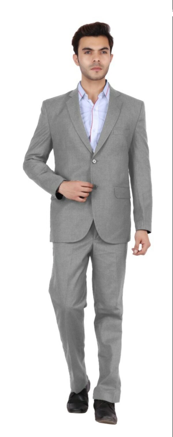 Men’s light grey corporate formal blazer suit with matching trousers